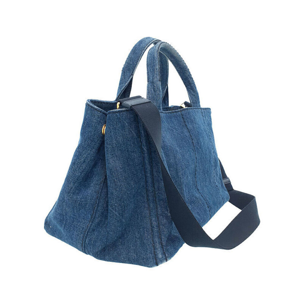 Prada Canapa Denim Tote Bag - Picture 2 of 9
